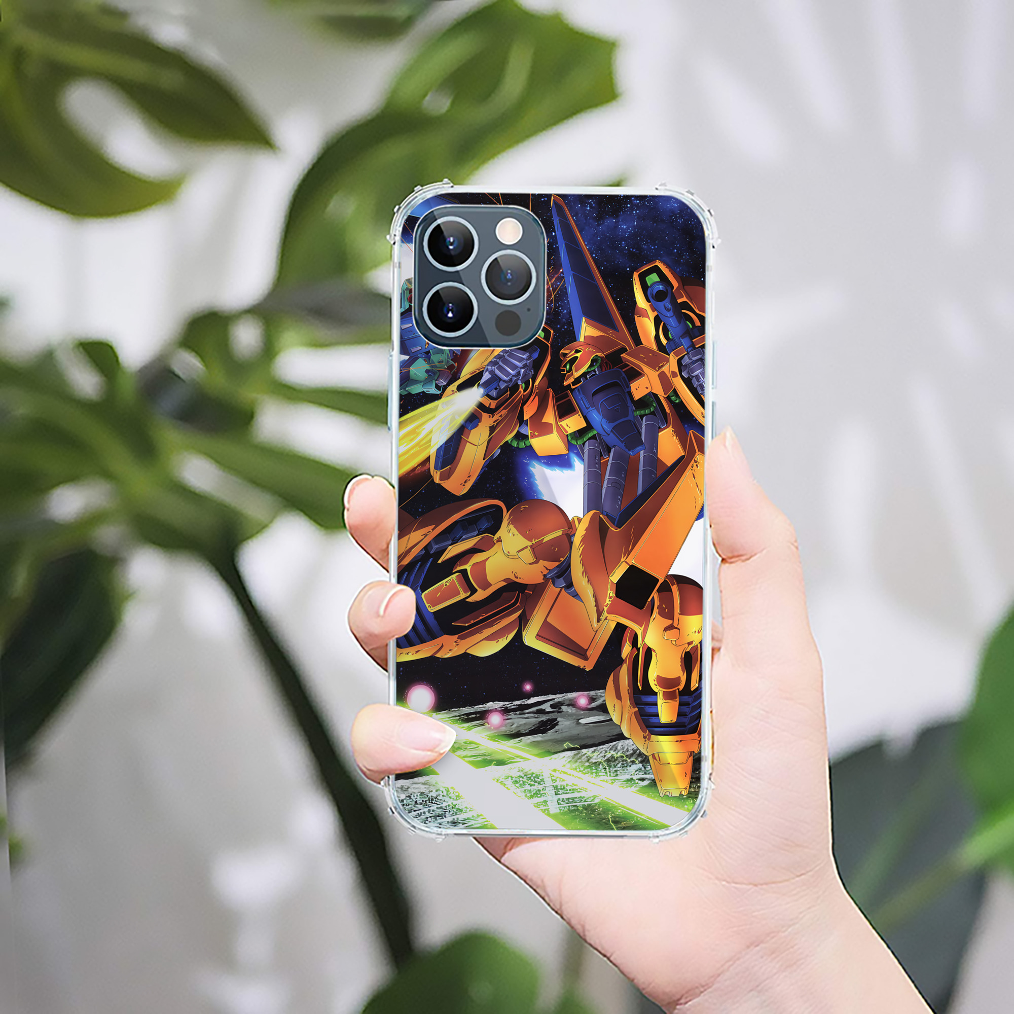 （画像用） 機動戦士ガンダム Mobile Suit Gundam 【iPhone 12シリーズ対応】透明スマホケース（クリアソフトケース）